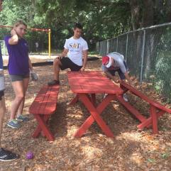 A new bench was also a focus for the group.